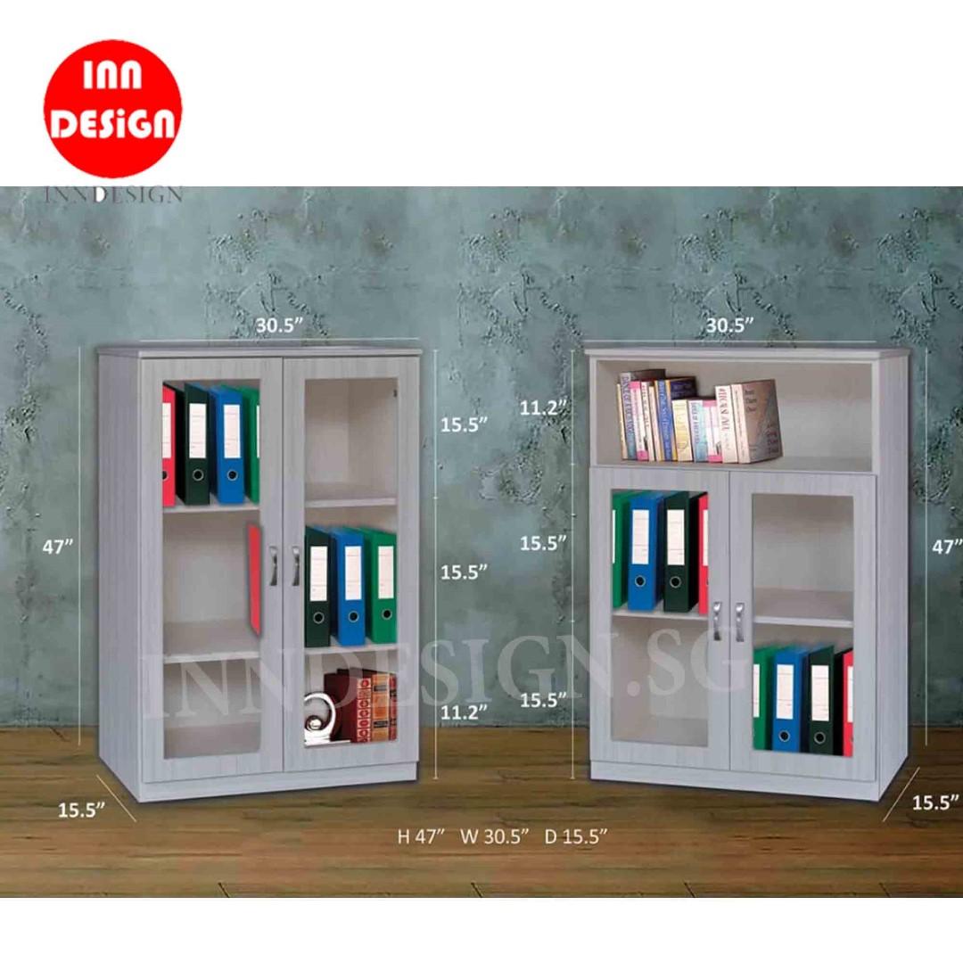 Filling Cabinet Bookshelf Bookcase With Glass Door Furniture Shelves Drawers On Carousell
