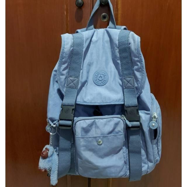 Kipling Backpack 0rwloved adaven timid blue baru pakai 3 bulan pemakaian rapiasih nagus beli di store resmi Central Park mall jakbar