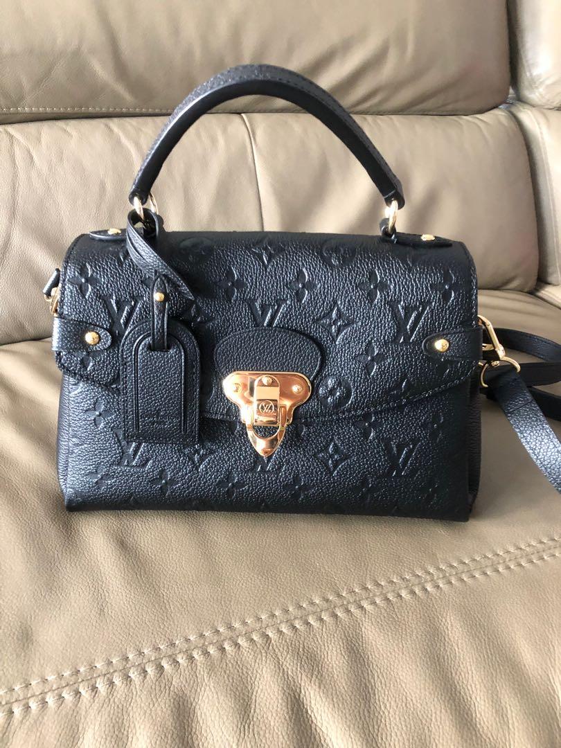 Louis Vuitton, Bags, Louisvuitton Georges Bb Calf Leather Shoulderbag  Black