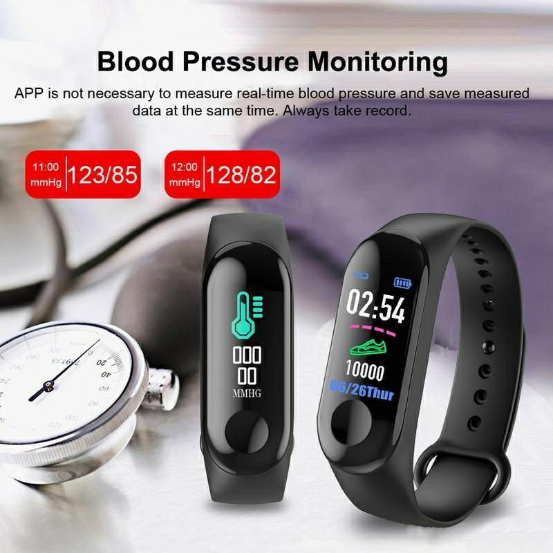 M3 Plus Band Fitness Tracker Murah Blood Pressure Heart Mobile