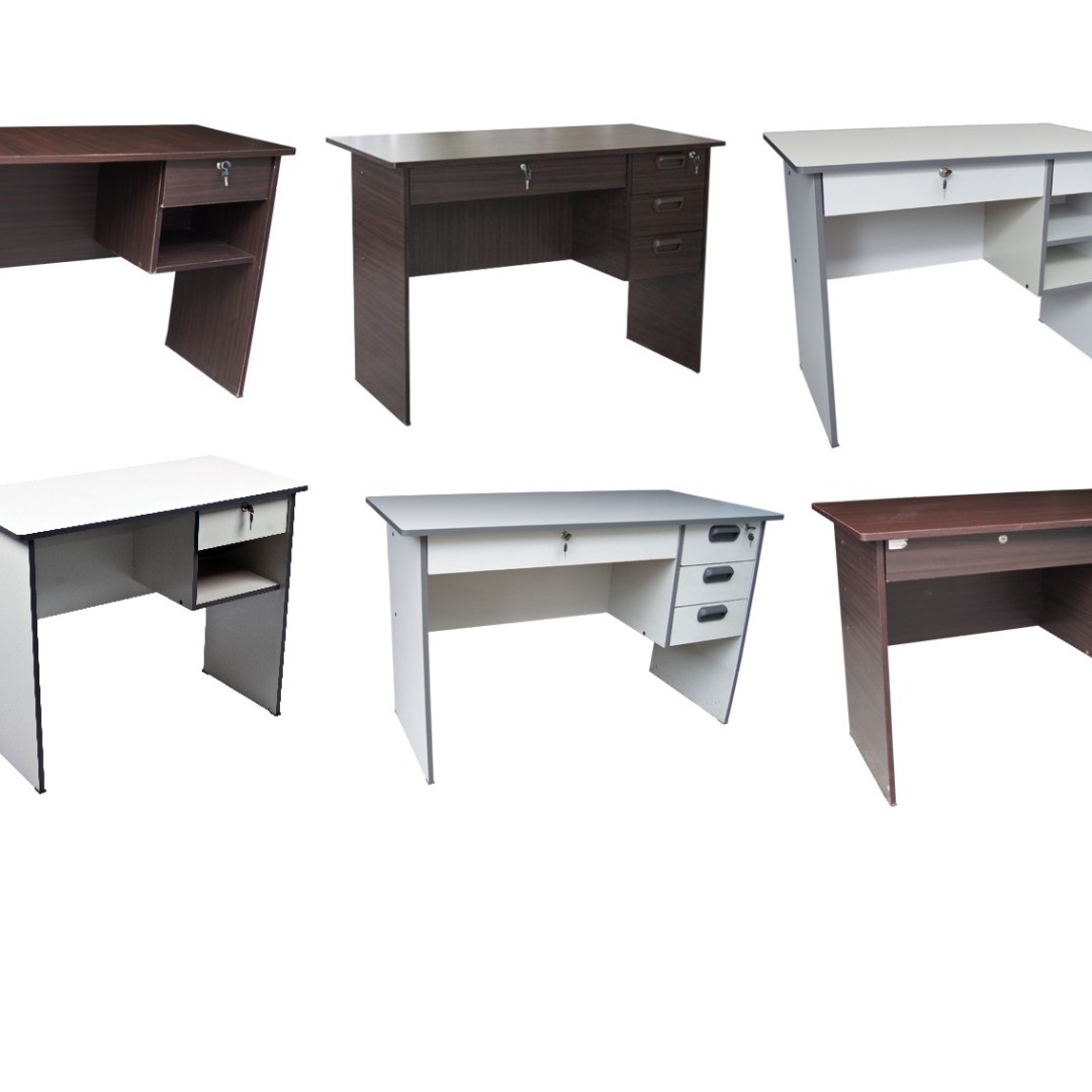 Malaysian Wood Office Table Side Drawer, Laminated Office Table, Office