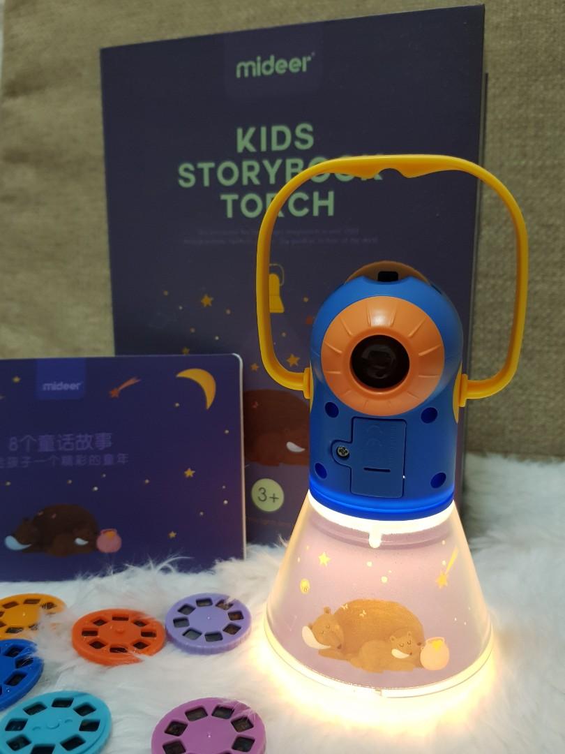 Mideer Kids Storybook Torch (Category: Nursery Lighting & Decor) located in Marikina City. Submitted by grix08 (Listing ID 256082568, Image 1). Description: Story telling in a different level and provides lots of family bonding and fun! One torch with four different functions : ✔ Fairy tales story projector ✔ Starry night projector ✔ Gentle Night light which automatically turn off after 15 minutes ✔ Torchlight Lets turn out the lights and let the