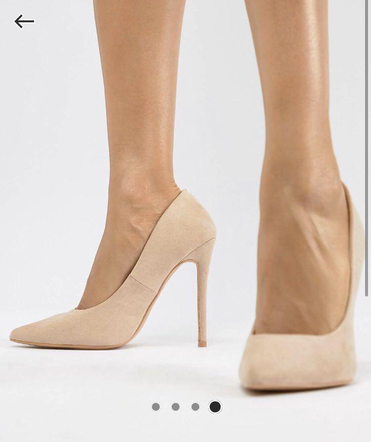 Missguided Nude Pointed Pumps Women s Fashion Footwear Heels on Carousell