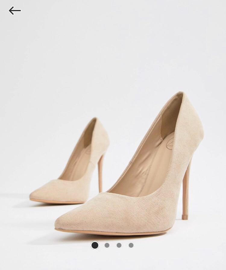 Missguided Nude Pointed Pumps