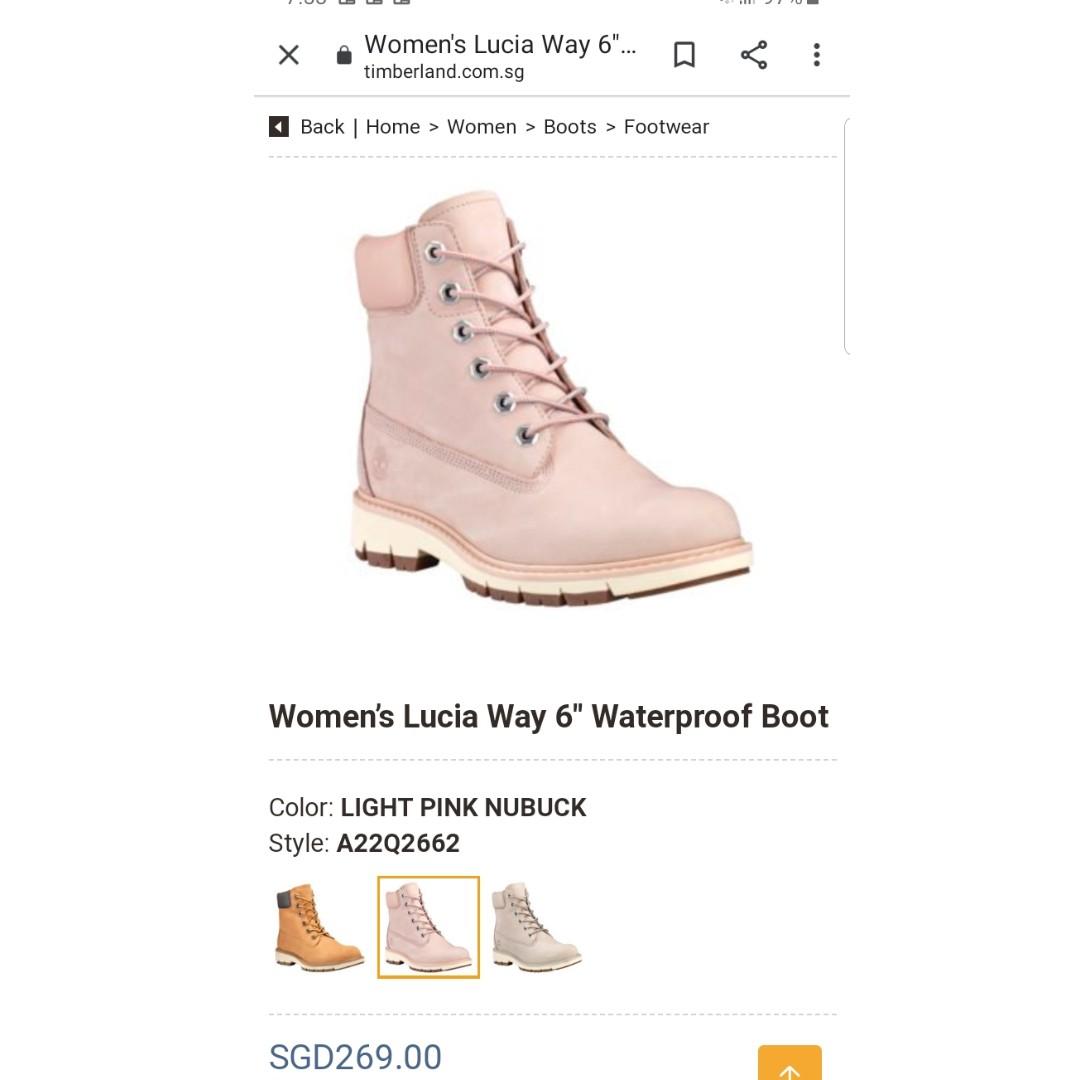 TIMBERLAND Women's Lucia Way 6″ Waterproof Women's Fashion, Footwear, Boots Carousell