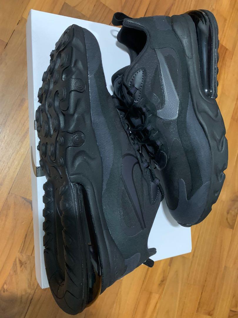 Nike Air Max 270 React Black Oil Grey Women s Fashion Footwear