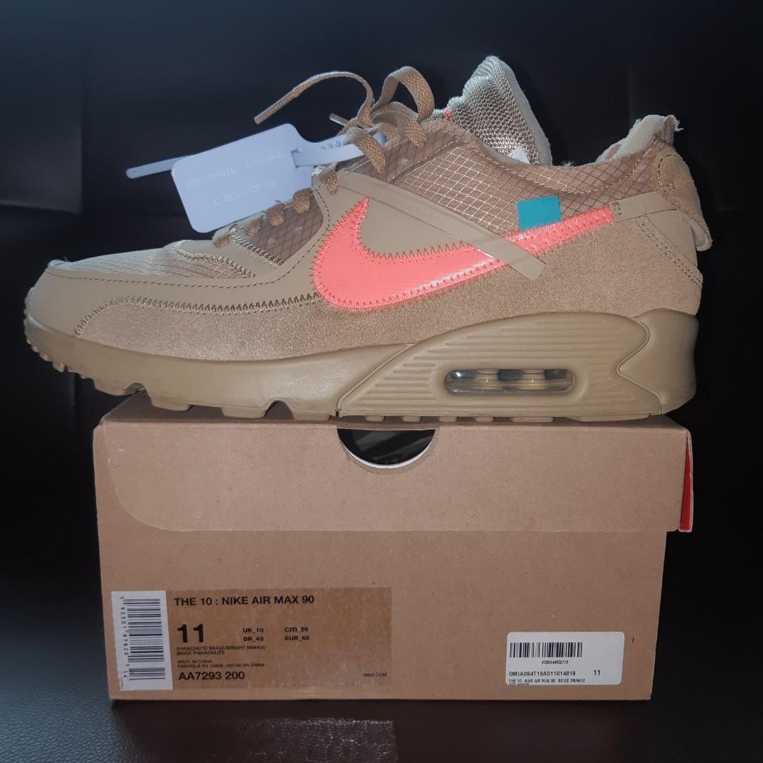 Release Date: OFF-WHITE x Nike Air Max 90 Desert Ore • KicksOnFire.com