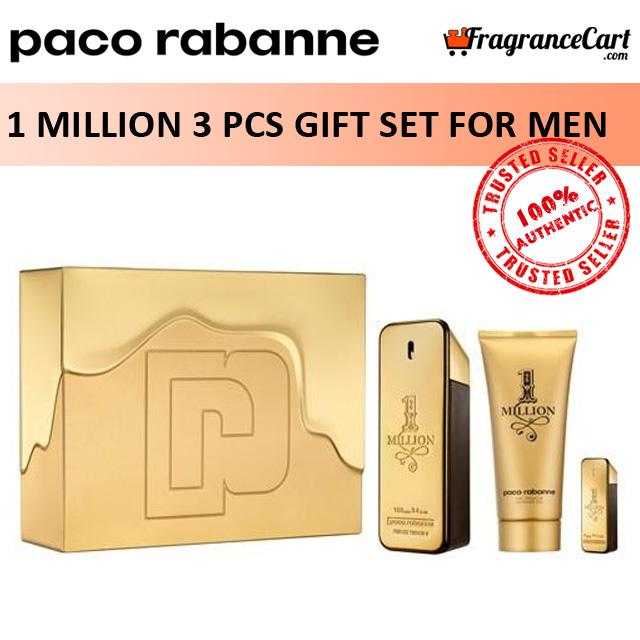 Paco Rabanne 1 Million 3 Pcs Gift Set For Men 100ml Edt 5ml Edt Shower Gel Health Beauty Perfumes Deodorants On Carousell