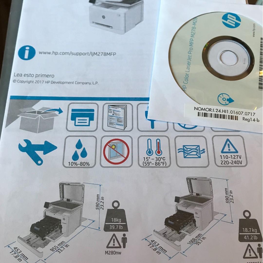 [Printer] HP Color LaserJet Pro MFP281fdw, Computers & Tech, Printers