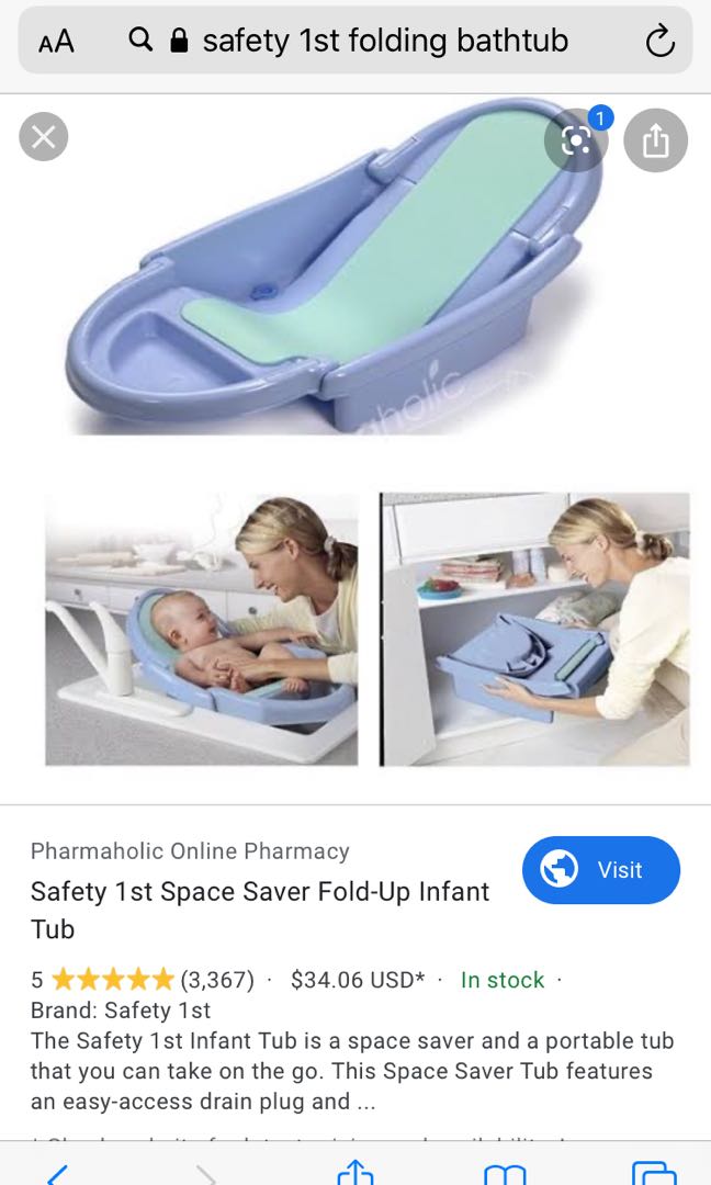 Safety 1st Foldable Baby Bath Tub Babies Kids Others On Carousell