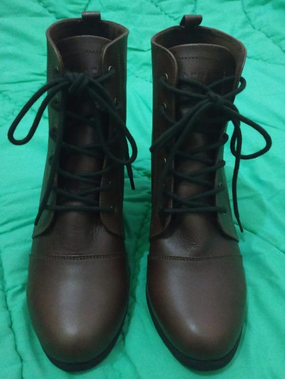 Shoeka Shoes Woman Boots With Heels Fesyen Wanita Sepatu Di Carousell