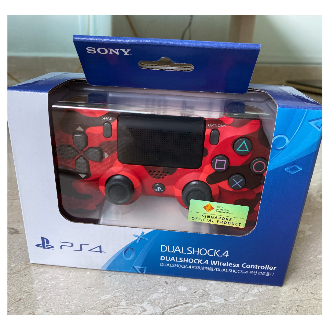 Sony PS4 Dualshock4 Wireless Controller Red Camouflage - US