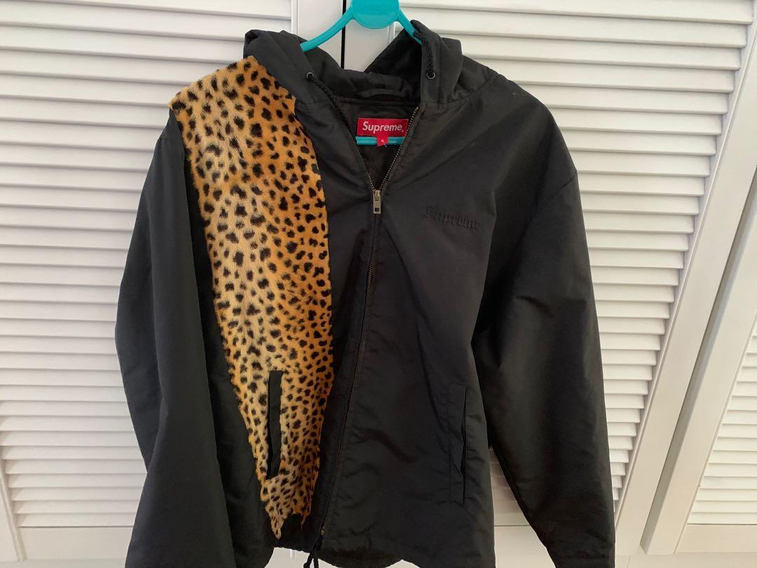 supreme cheetah hooded station jacket