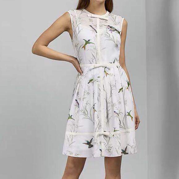 ted baker white floral dress