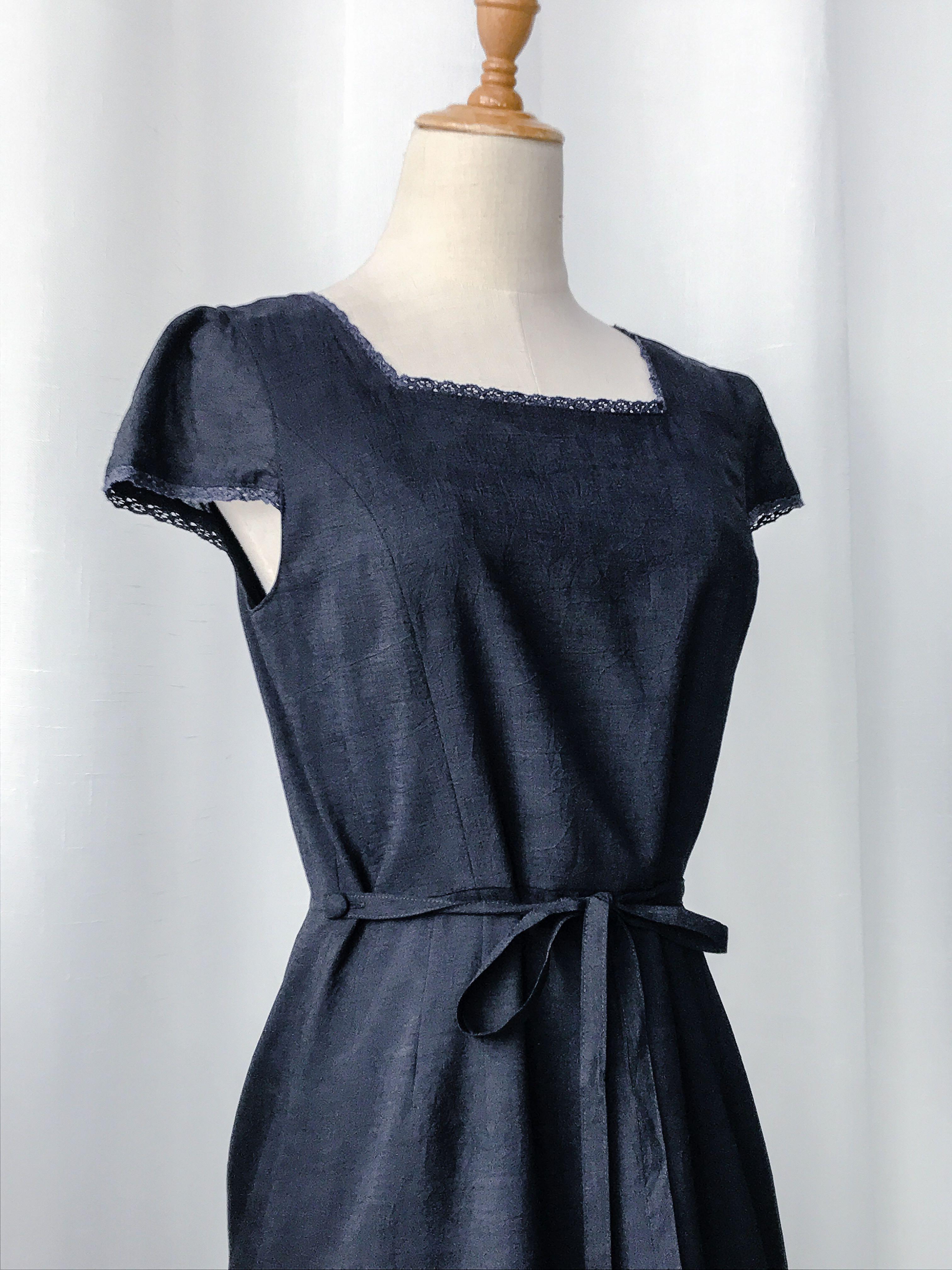 Uk8 10 Vintage Midi Dress Vd1718 Women S Fashion Clothes