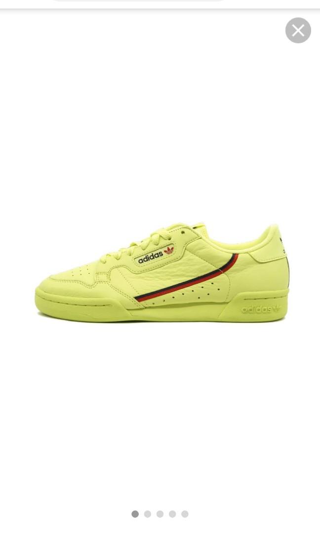 juntos Capilares ensayo US9. 5) Adidas Continental 80 Lime green, Men's Fashion, Footwear, Sneakers  on Carousell