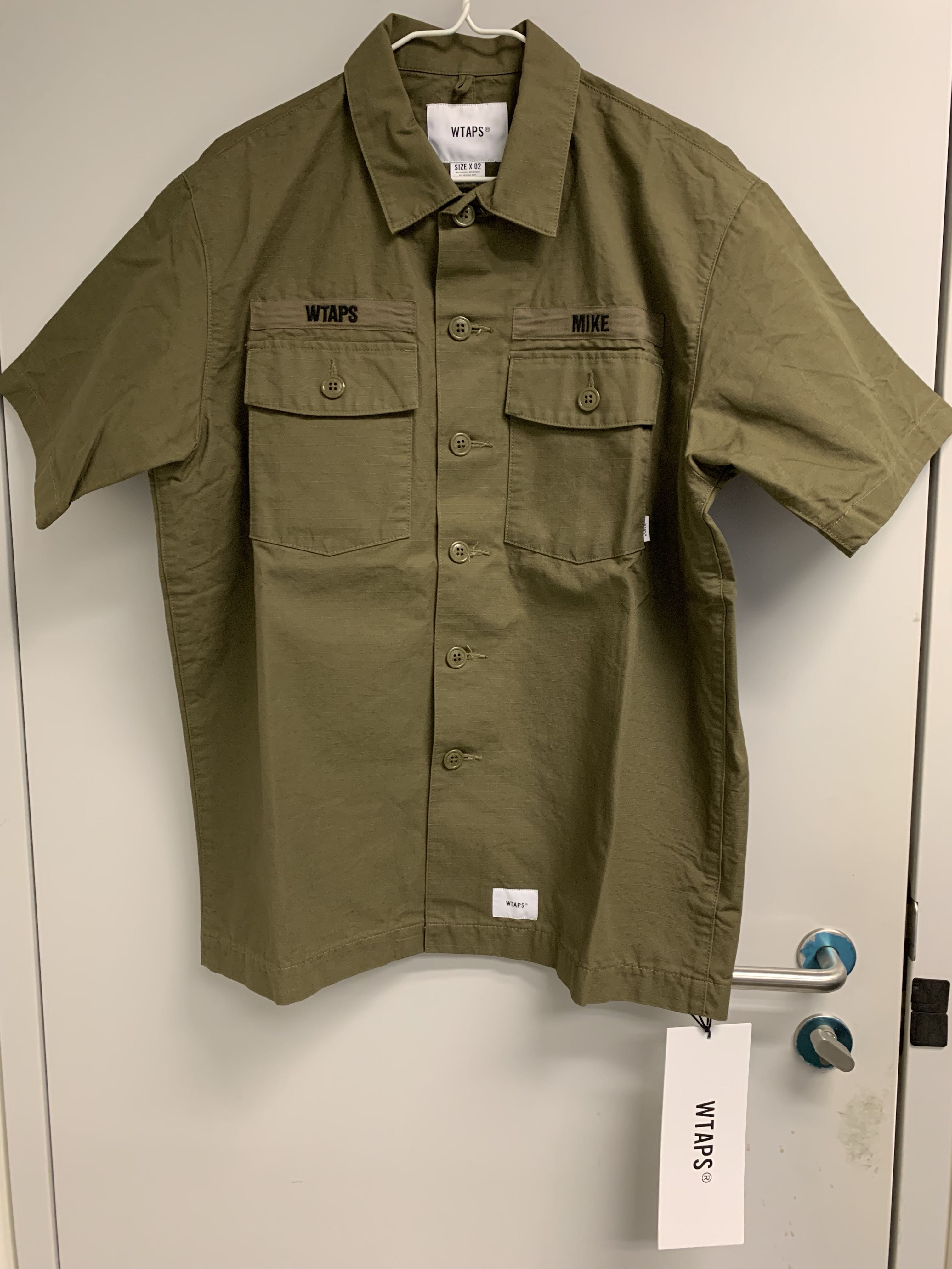 WTAPS 19SS Buds SS Shirt / Size 02 / Olive Drab , 女裝, 上衣, T