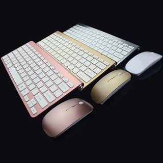 Slim Apple-style Wireless Mouse and keyboard Combo Silent