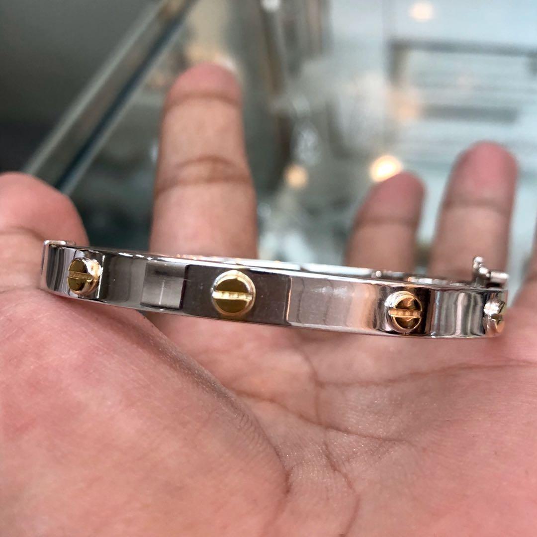 cartier bangle two tone price