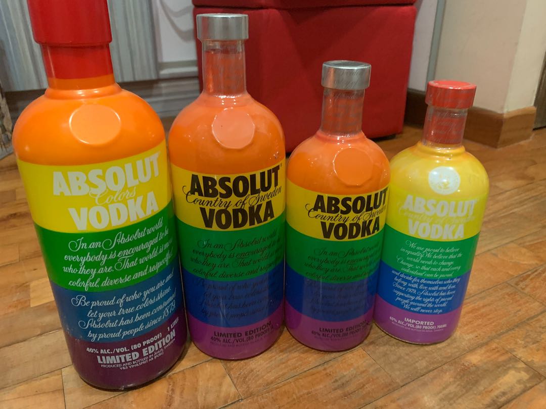 Absolut Vodka Pride Set Food Drinks Alcoholic Beverages On Carousell