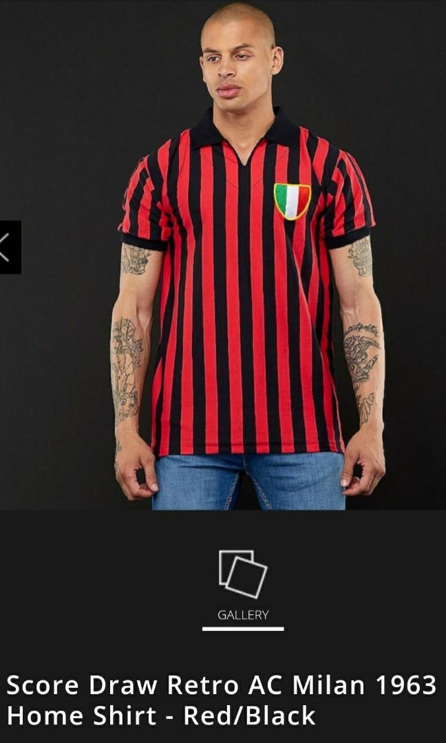 Ac Milan 1963 Home Retro Sports Sports Apparel On Carousell
