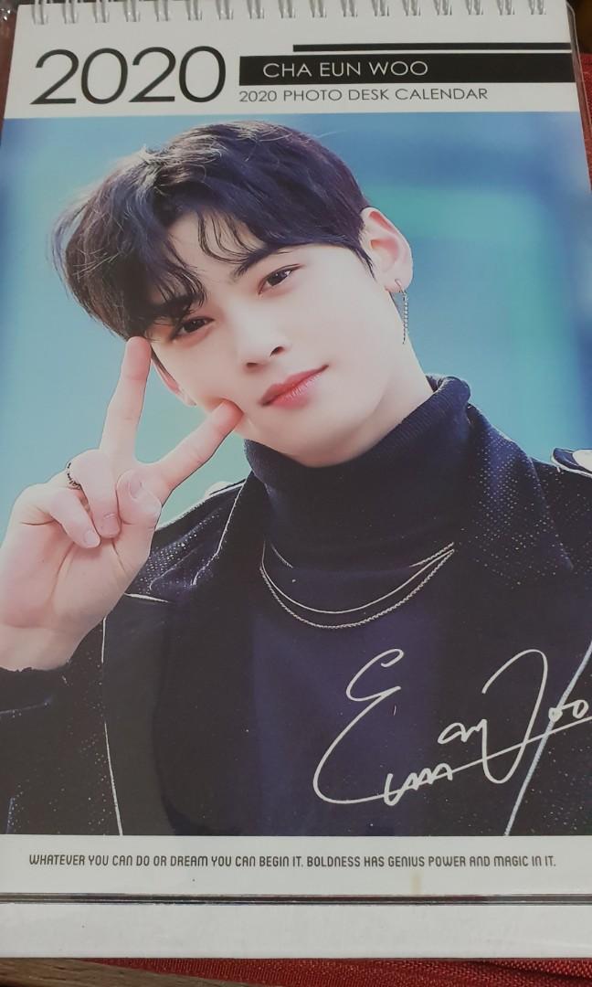 Astro Cha Eun Woo 2020 2021 Desk Calendar K Wave On Carousell
