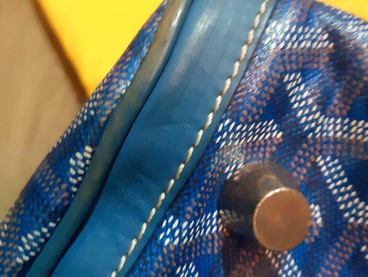 Authentic Preloved RARE Goyard Blue Croisiere Keepall Duffle Bag