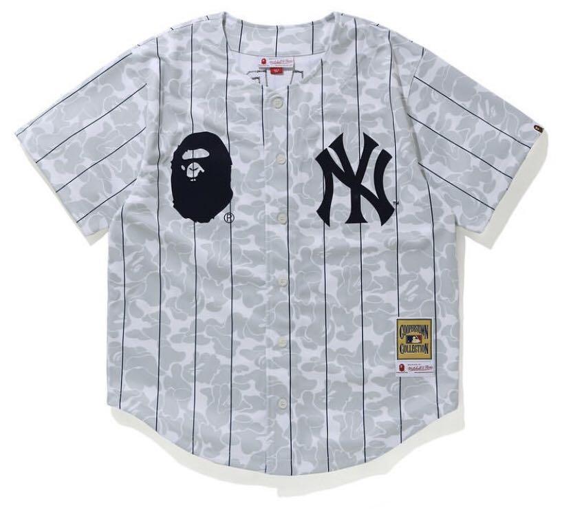Bape Mithell & Ness New York Yankees Jersey, Men's Fashion, Tops