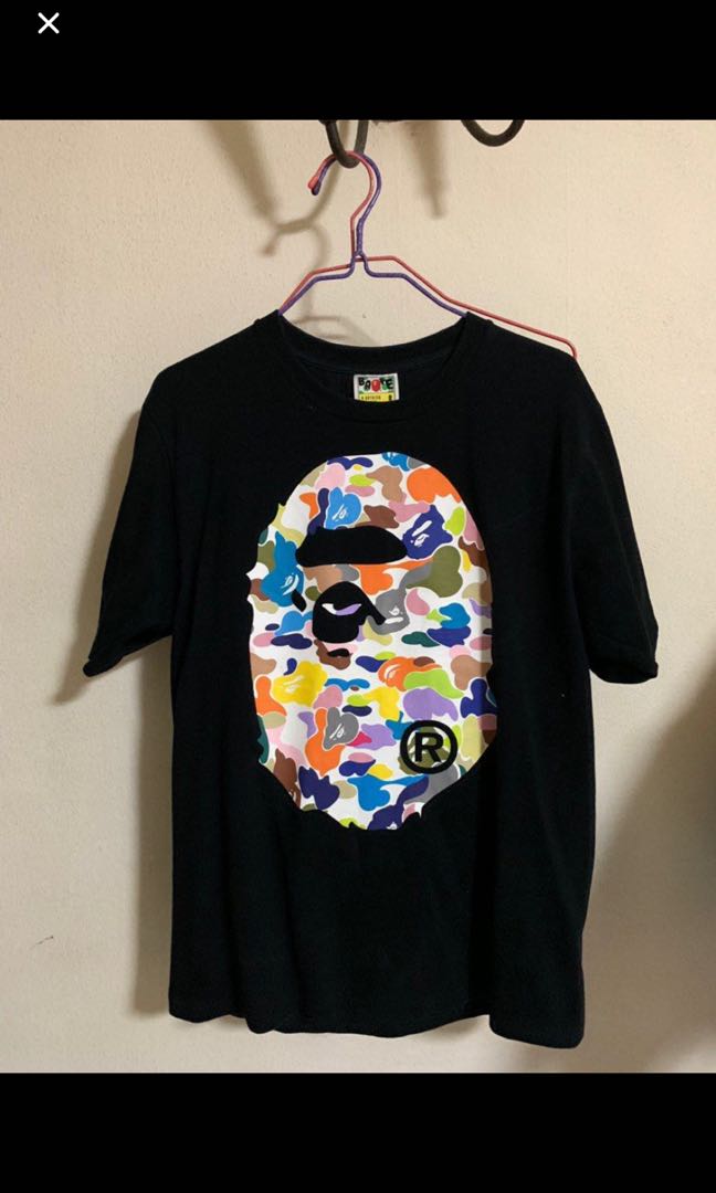 Bape Multicolour Camo Big Head Ape Tee