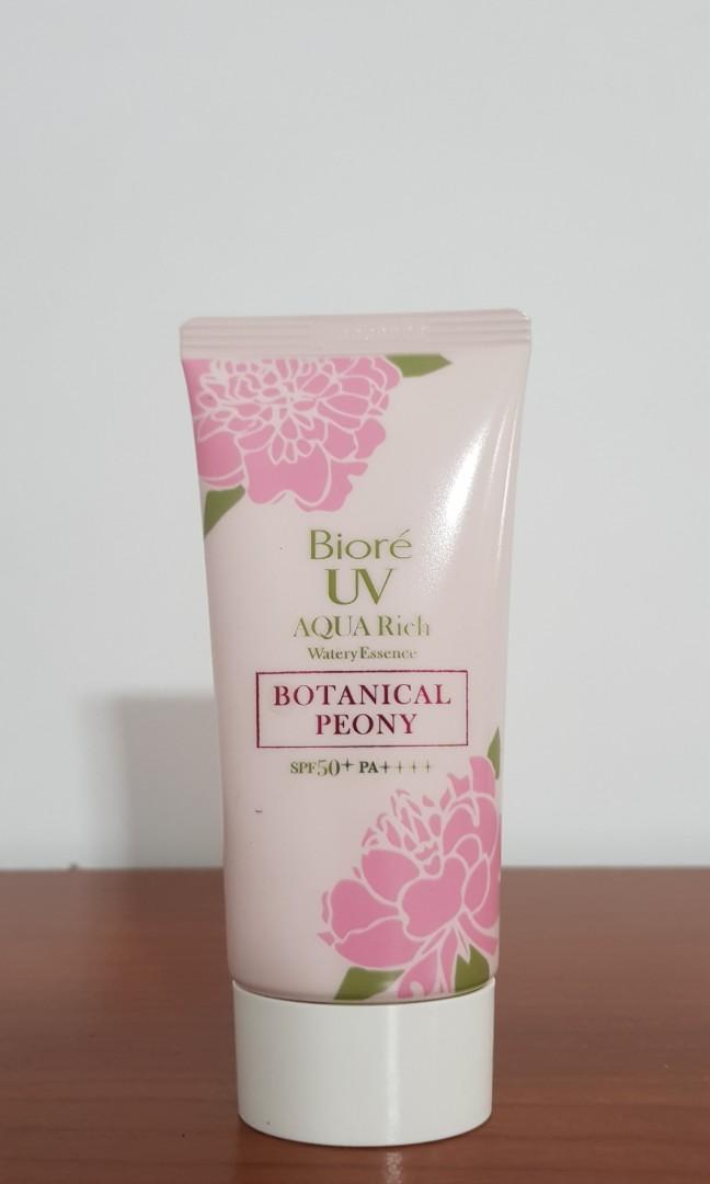 Biore Uv Aqua Rich Botanical Pink Peony Spf 50 Sunscreen Kesehatan Kecantikan Kulit Sabun Tubuh Di Carousell