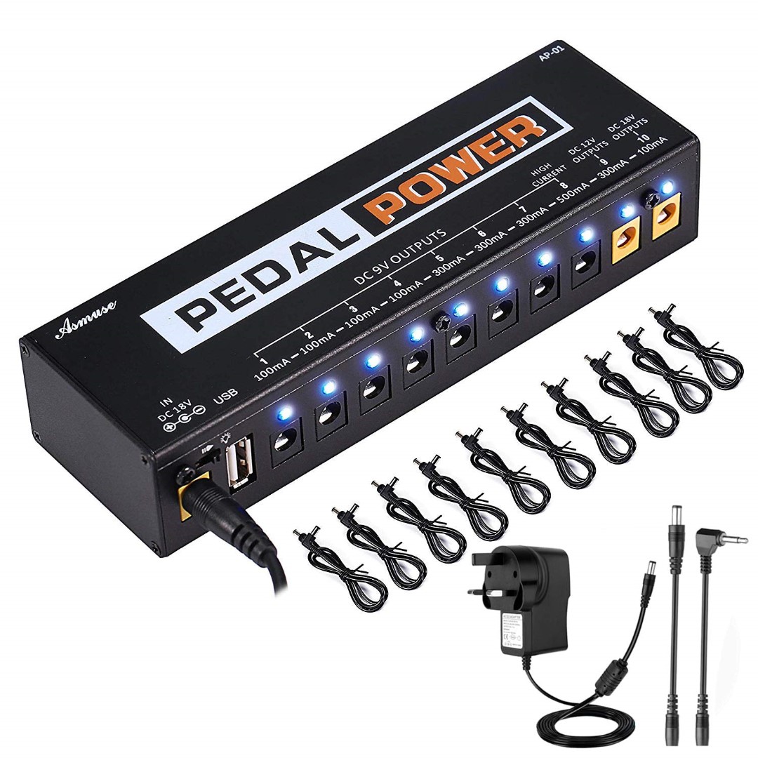 E0420 Asmuse Guitar Isolated Pedal Power Supply DC 10 Outputs for 18V