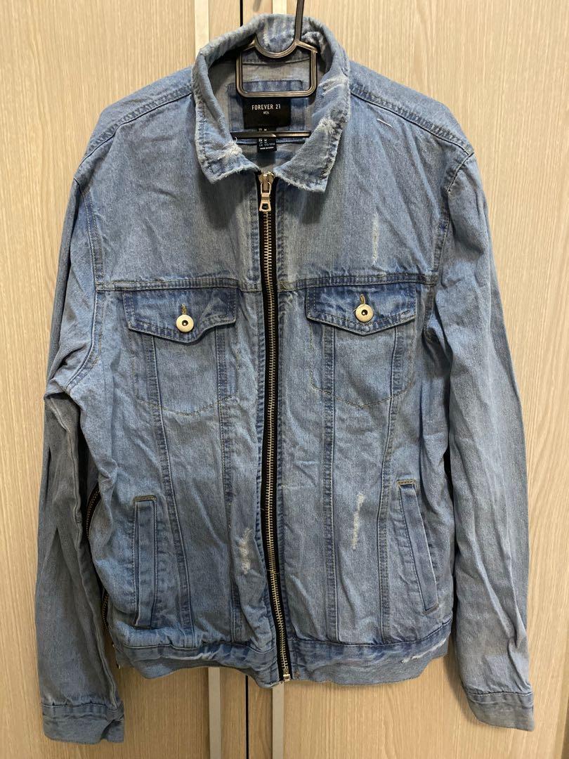Mens jean on sale jacket forever 21