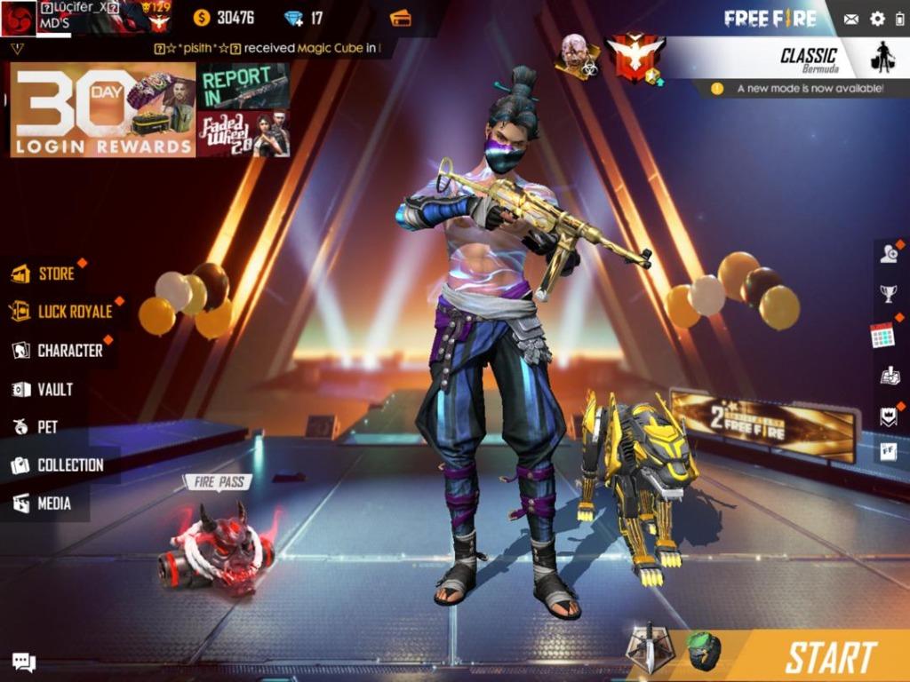 free fire bundle