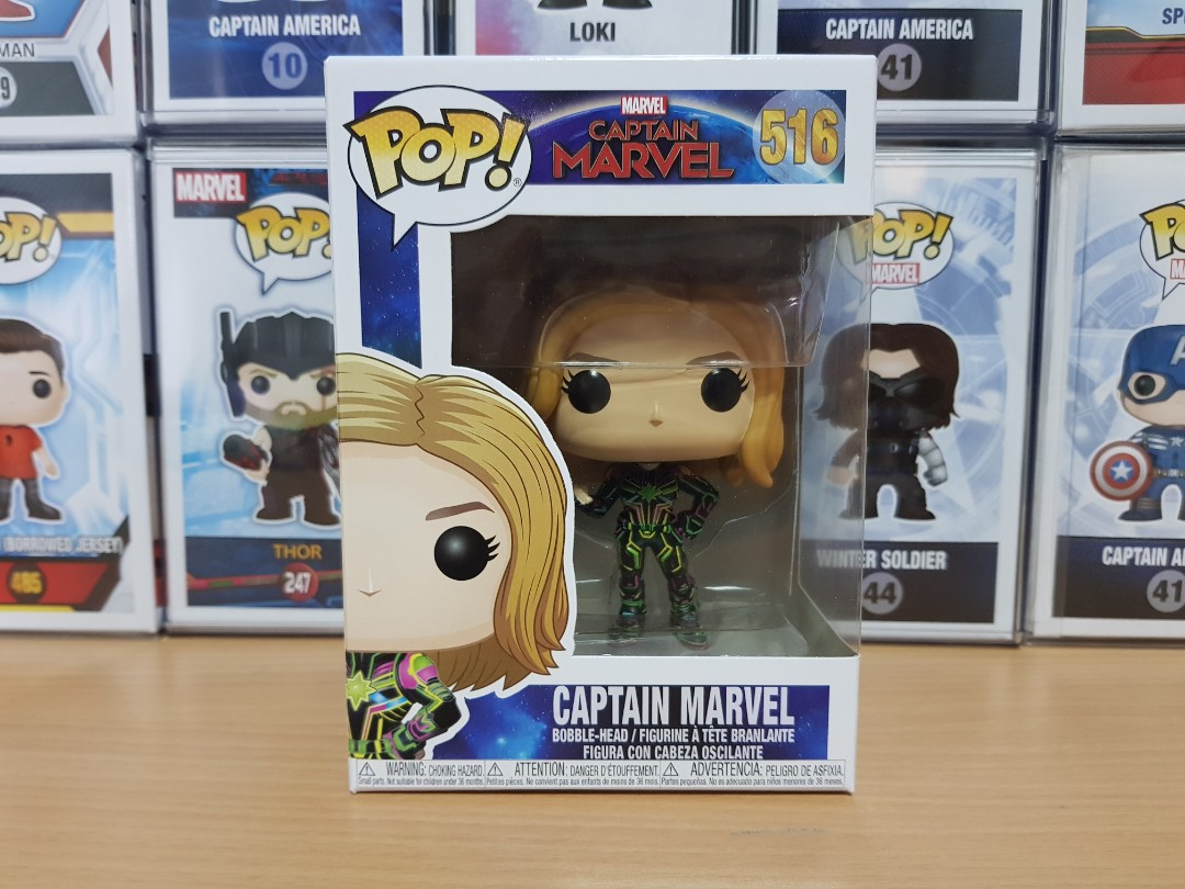 captain marvel neon suit pop