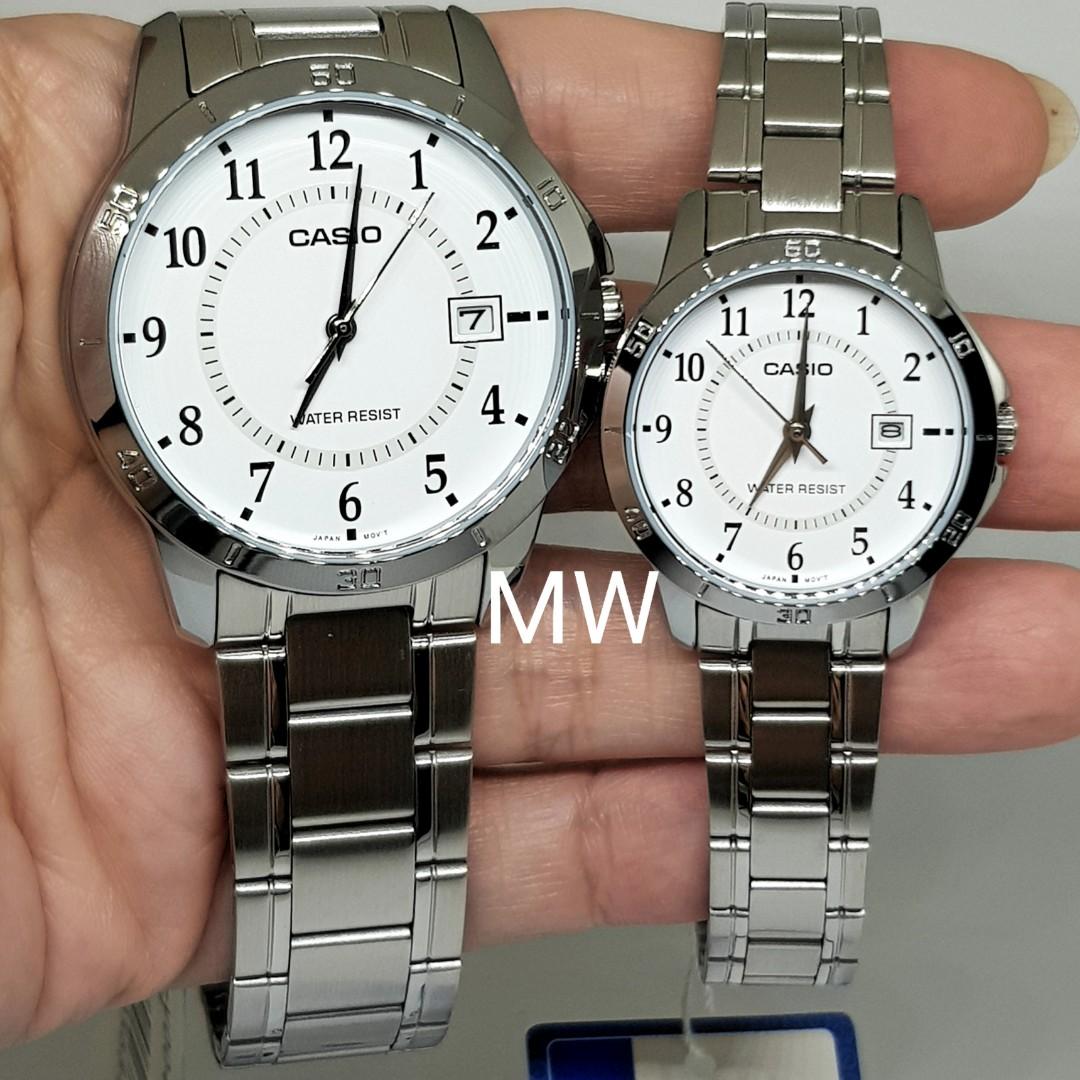 Casio white sales face watch