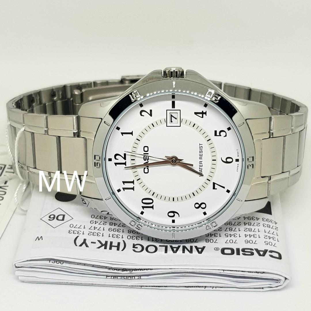 Casio white face watch shop