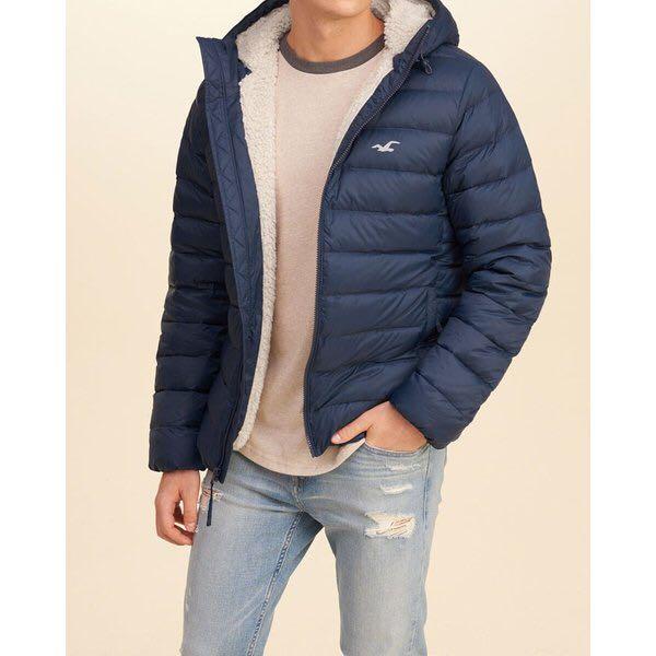 sherpa lined hollister jacket