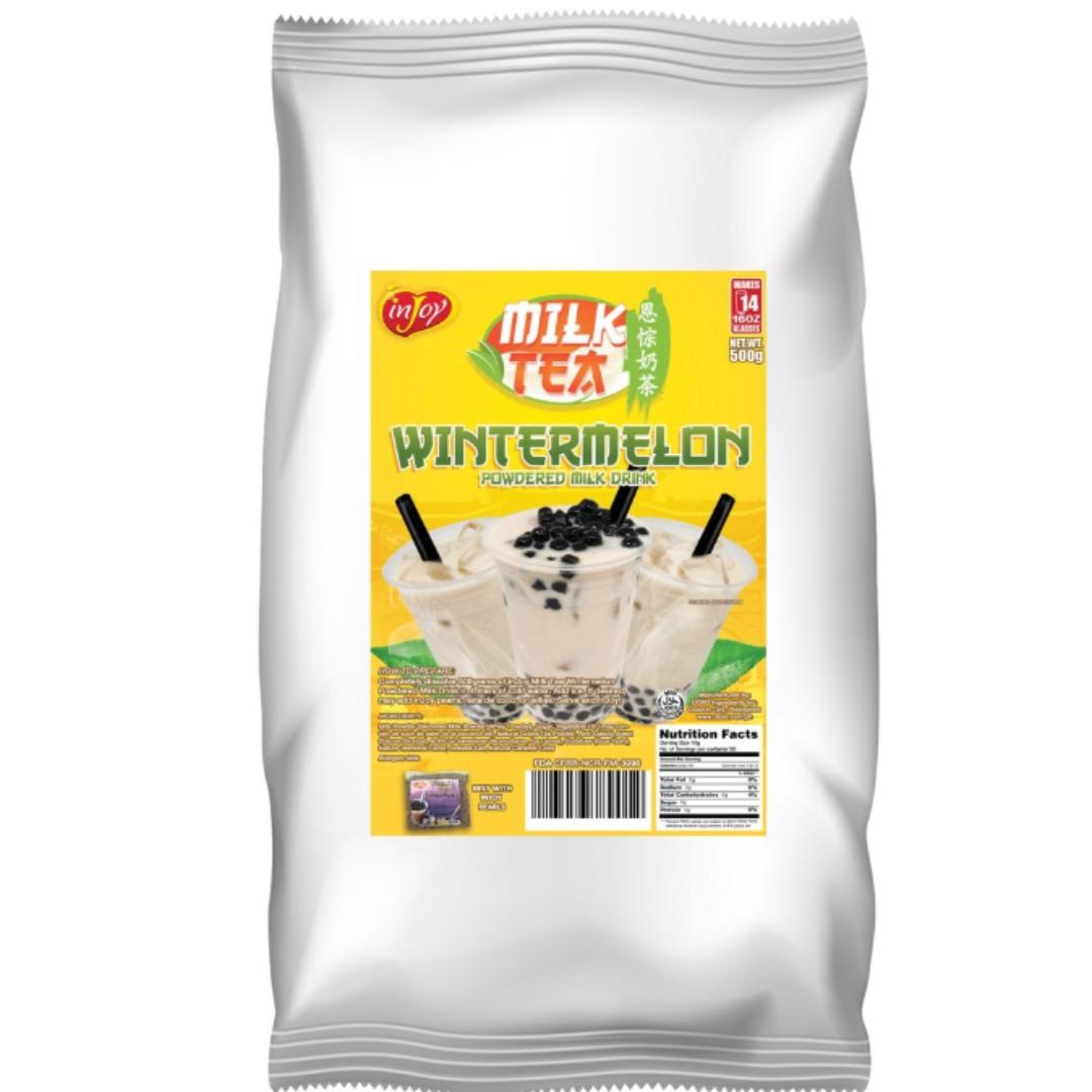 inJoy Wintermelon Milk Tea 500g Instant Powdered Milk Tea Drink, Food