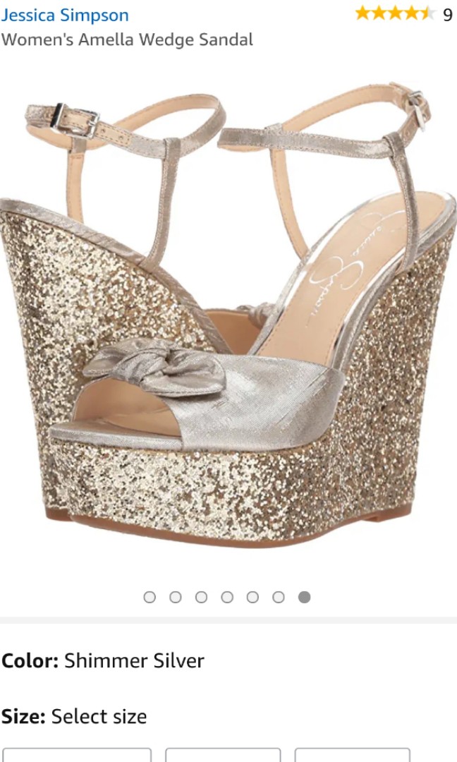 jessica simpson silver heels