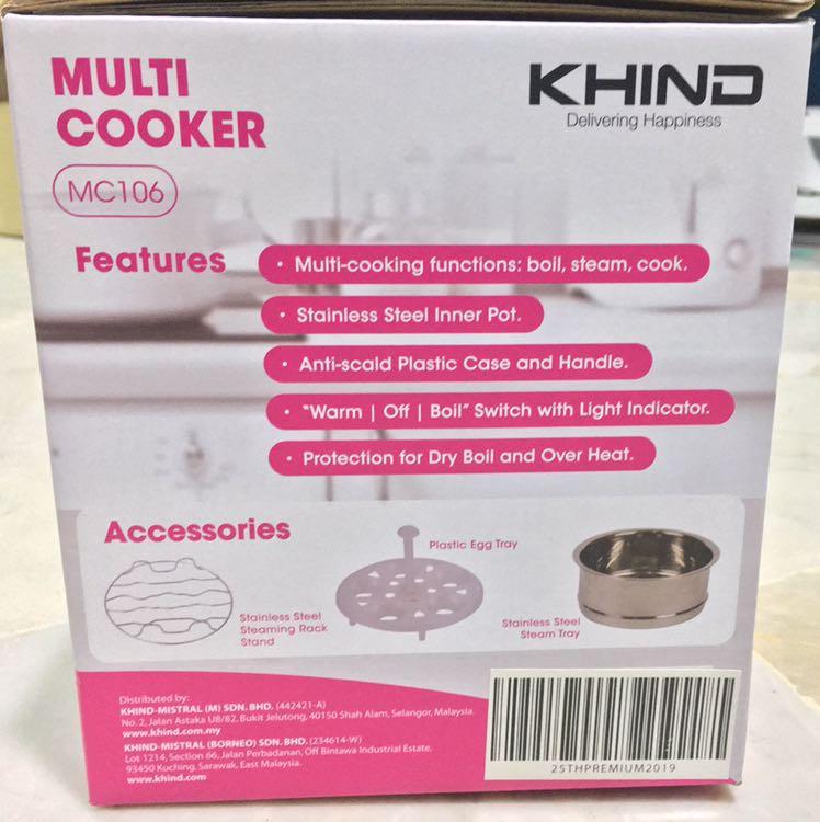 KHIND Multi Cooker, TV & Home Appliances, Kitchen Appliances, Cookers