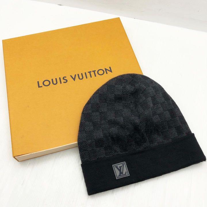 Louis Vuitton Brown/Black Petit Damier Wool Beanie Louis Vuitton