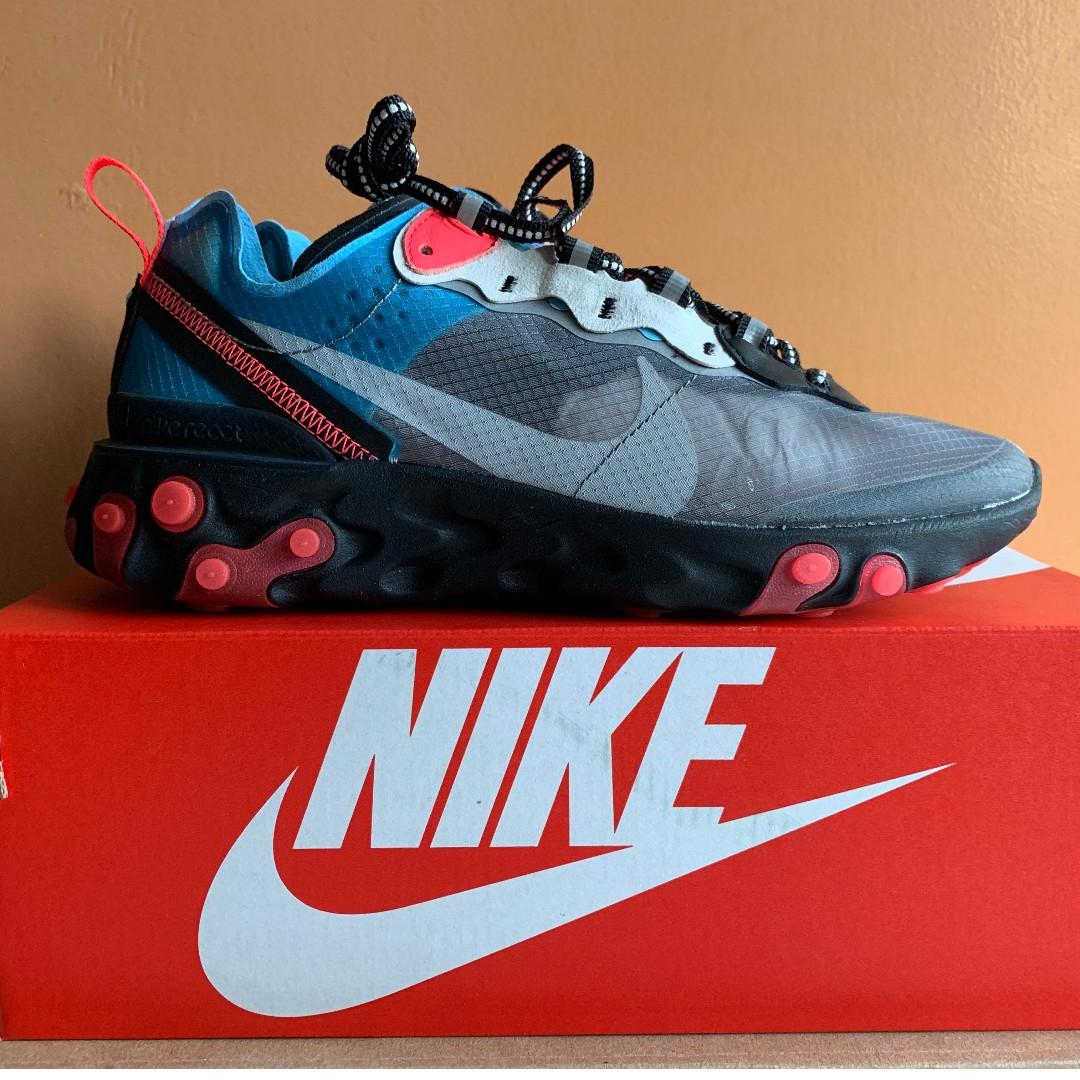Nike react element 87 black cool grey & blue chill 2025