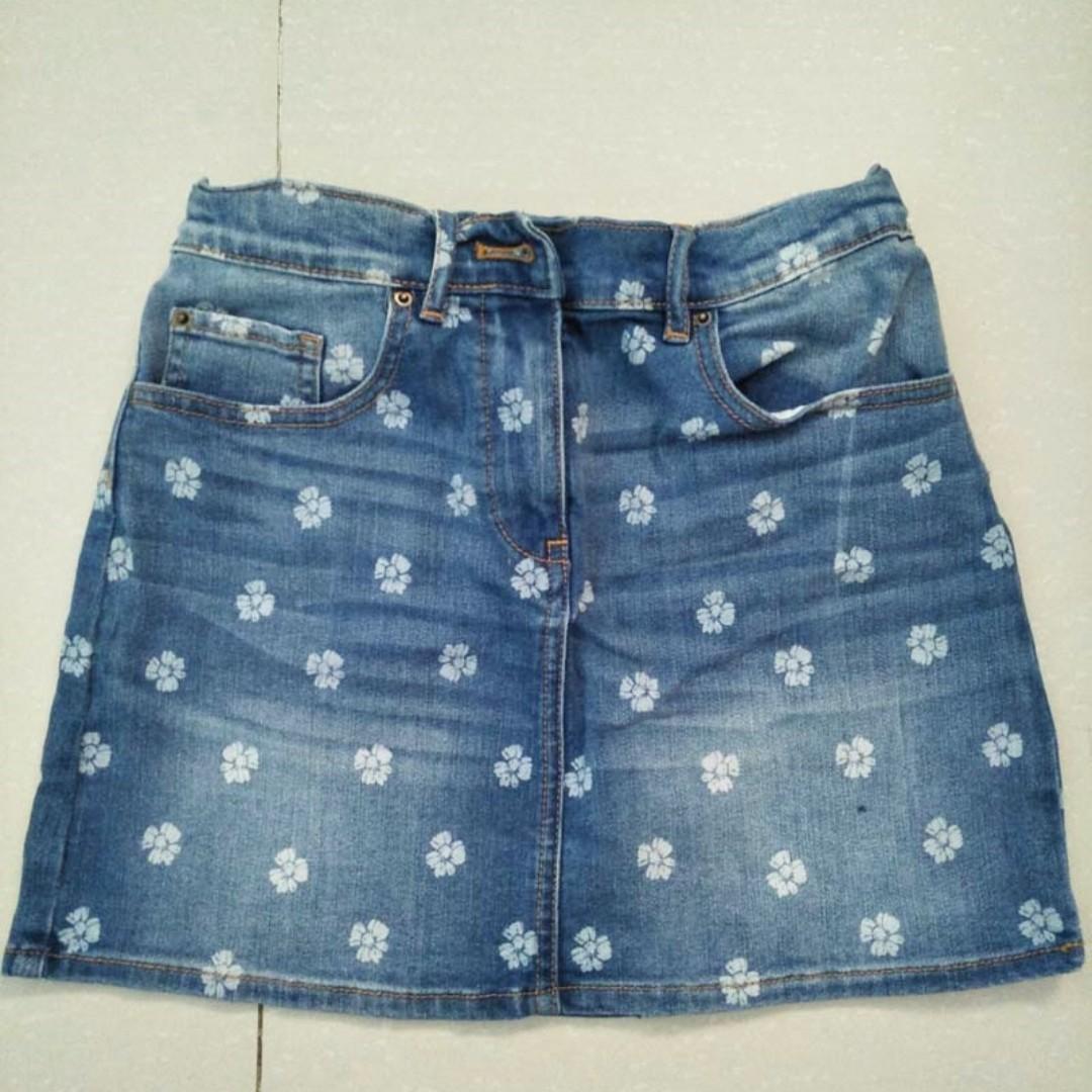 denim skirt size 12