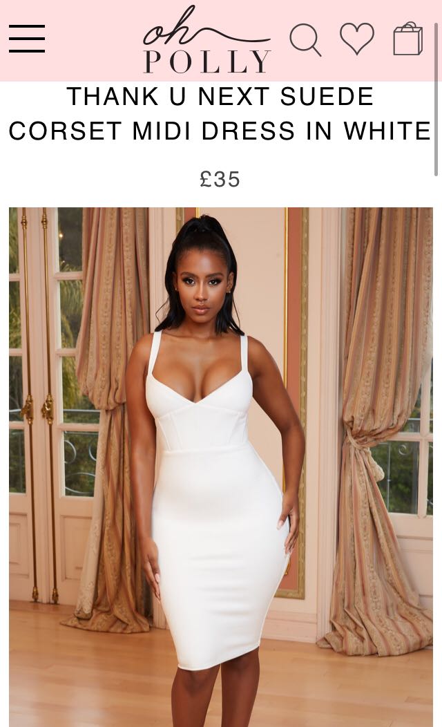 Oh polly white bandage dress clearance