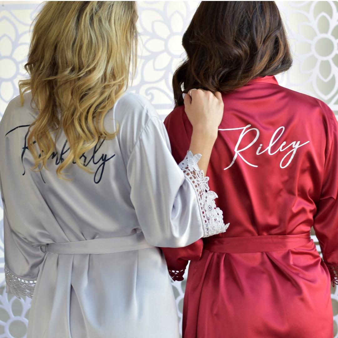 Personalized satin robes Clearance