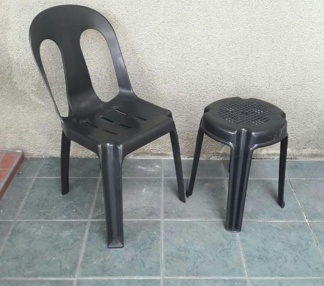Plastic Stool Monobloc Monoblock Chair, Furniture & Home Living