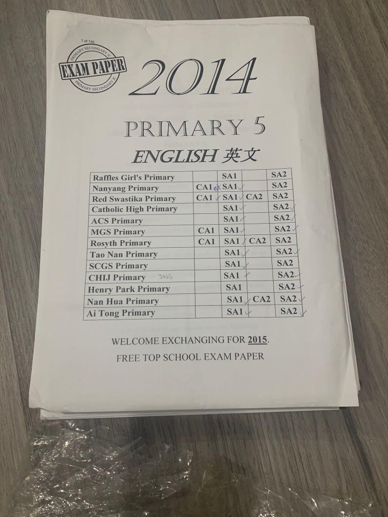 Primary 5 Past Year Exam Examination Papers 20 Sets Books Stationery Textbooks Primary On Carousell