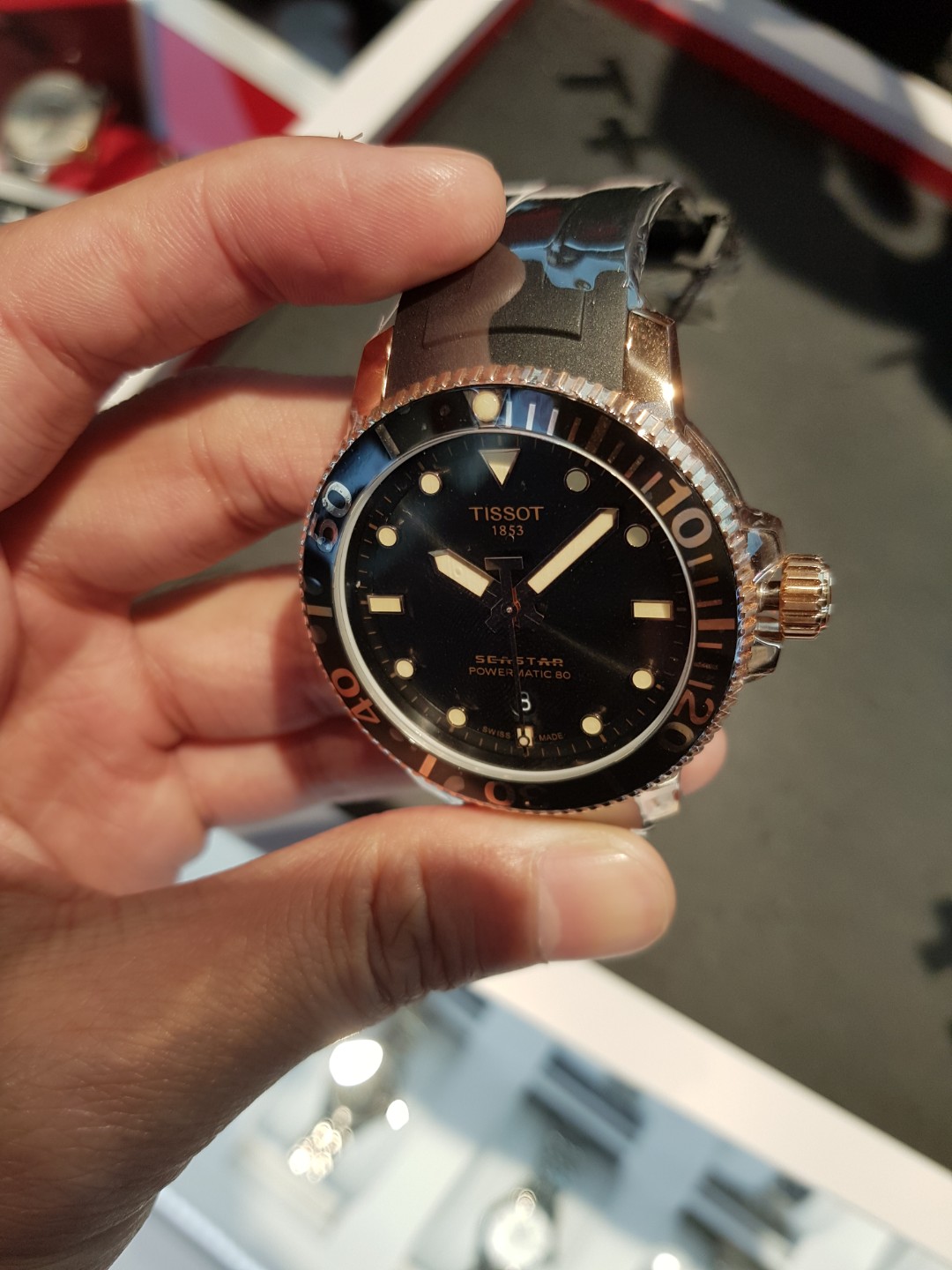 Tissot seastar rose gold on sale