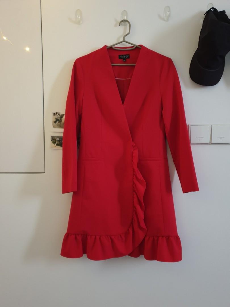 Topshop red clearance blazer dress