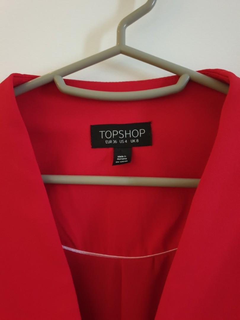 Topshop red shop blazer dress